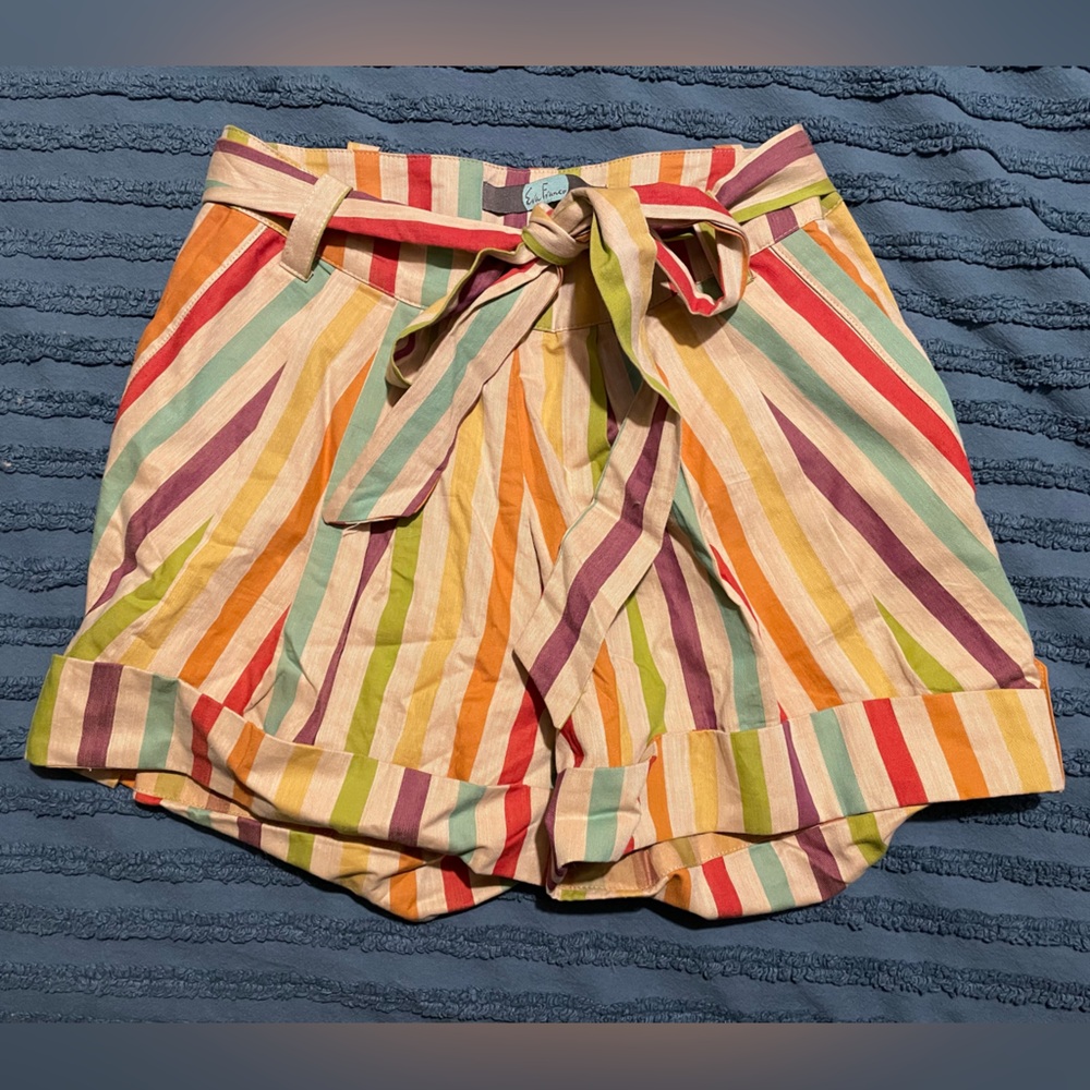 Anthropologie Eva Franco colorful Striped Shorts